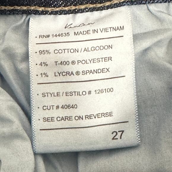 KanCan Distressed Boyfriend Jeans Womens 27 Dark Wash High Rise Stretch Frayed - Picture 7 of 7